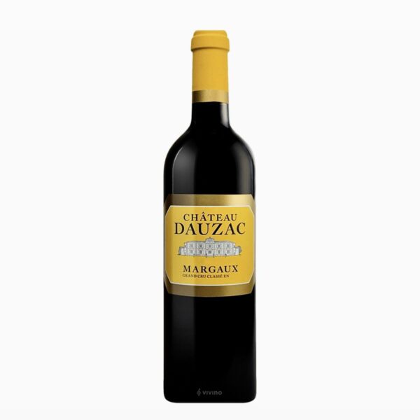 Shishe vere Château Dauzac 2015 Margaux dhe arka druri origjinale në dyqanin Grand Cru Classe